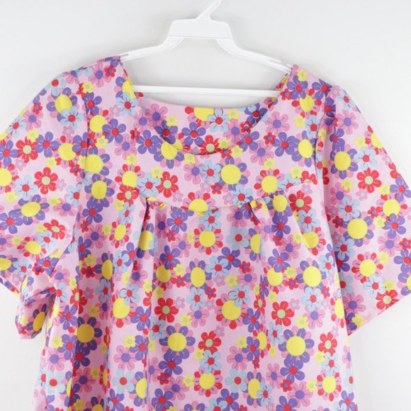 NOS Vintage 70s Floral Print Muumuu Dress Large - Picture 3 of 9